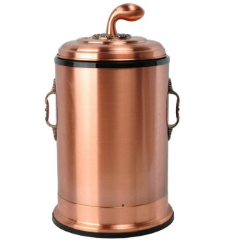 亿丽家欧式垃圾桶 高款红古铜10L手开进口钢材 红古铜10L