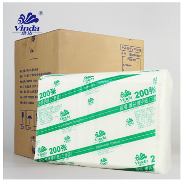 维达V2056 公用擦手纸200抽张纸巾 擦手洗水纸抽纸卫生纸质 20包/箱