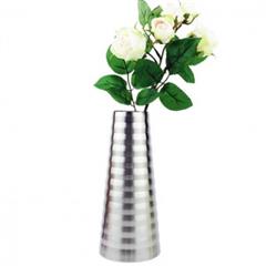 艺术摆件|装饰品|花器|条纹|不锈钢波浪形花瓶 JZ-197273