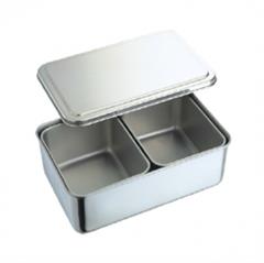 餐饮用具|（日式）不锈钢二格调味盒MD-171002