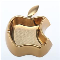 新品 苹果烟灰缸 创意 送礼 家居摆设 不锈钢 时尚烟缸 高档 金色